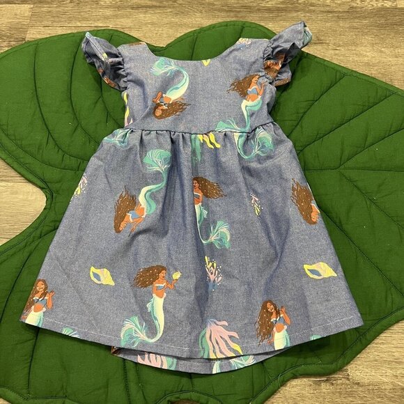 Disney The Little Mermaid 2T Tie Back Dress - Picture 1 of 4
